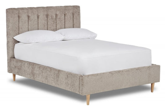 Otley Contemporary Button-Backed Fabric Bed