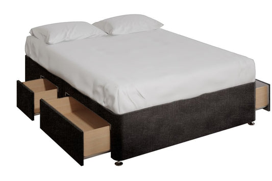 Pear Classic Divan Base With 4 Drawers - Varied Sizes