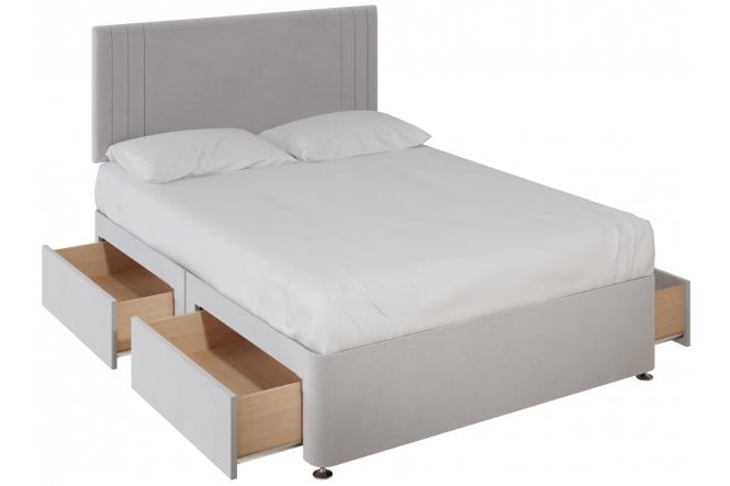 Birch Divan Bed With 4 Large Drawers