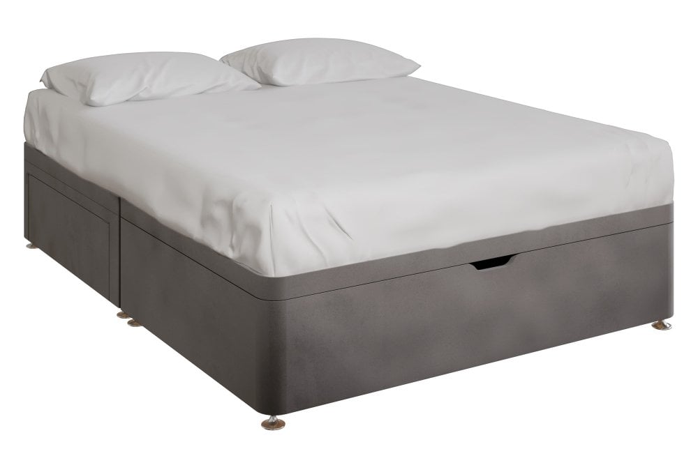 Maple Luxury Storage Ottoman Bed Base – Half End Lift With 2 Large Drawers