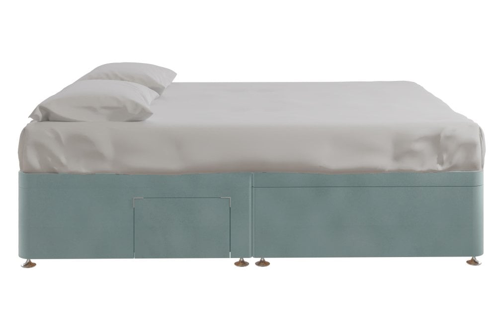 Maple Luxury Storage Ottoman Bed Base – Half End Lift With 2 Small Drawers