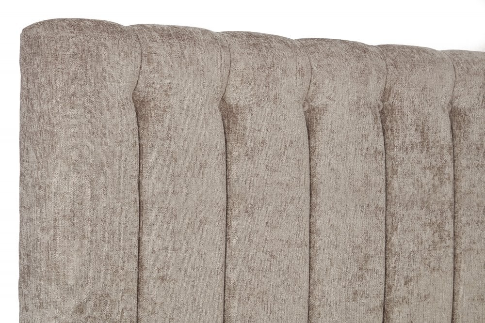 Otley Contemporary Button-Backed Fabric Bed