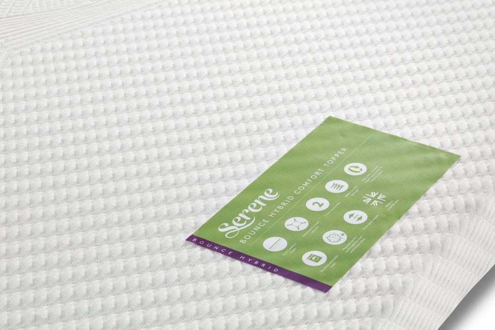 Serene Bounce Hybrid Hypoallergenic Mattress Topper with 2000 Comfort Springs*